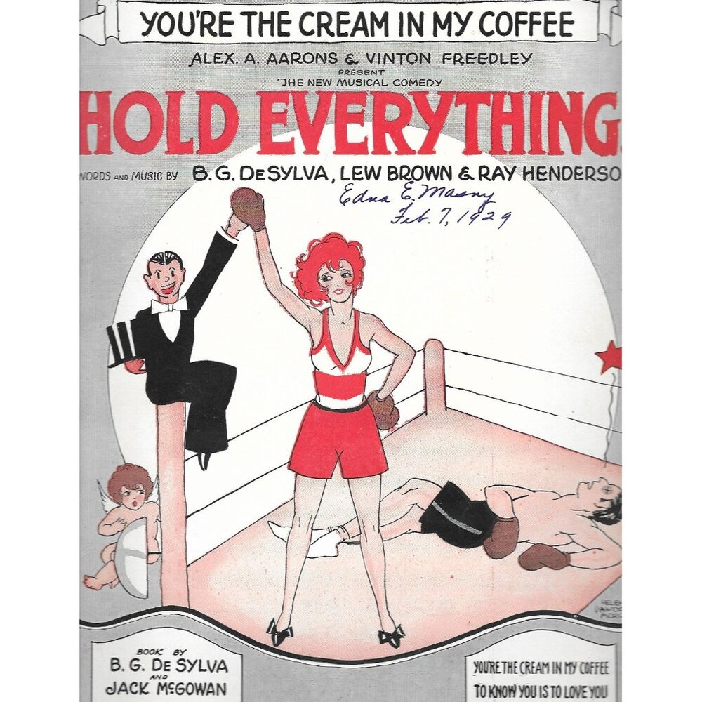 You're The Cream In My Coffee 1928 Hold Everything Sheet Music